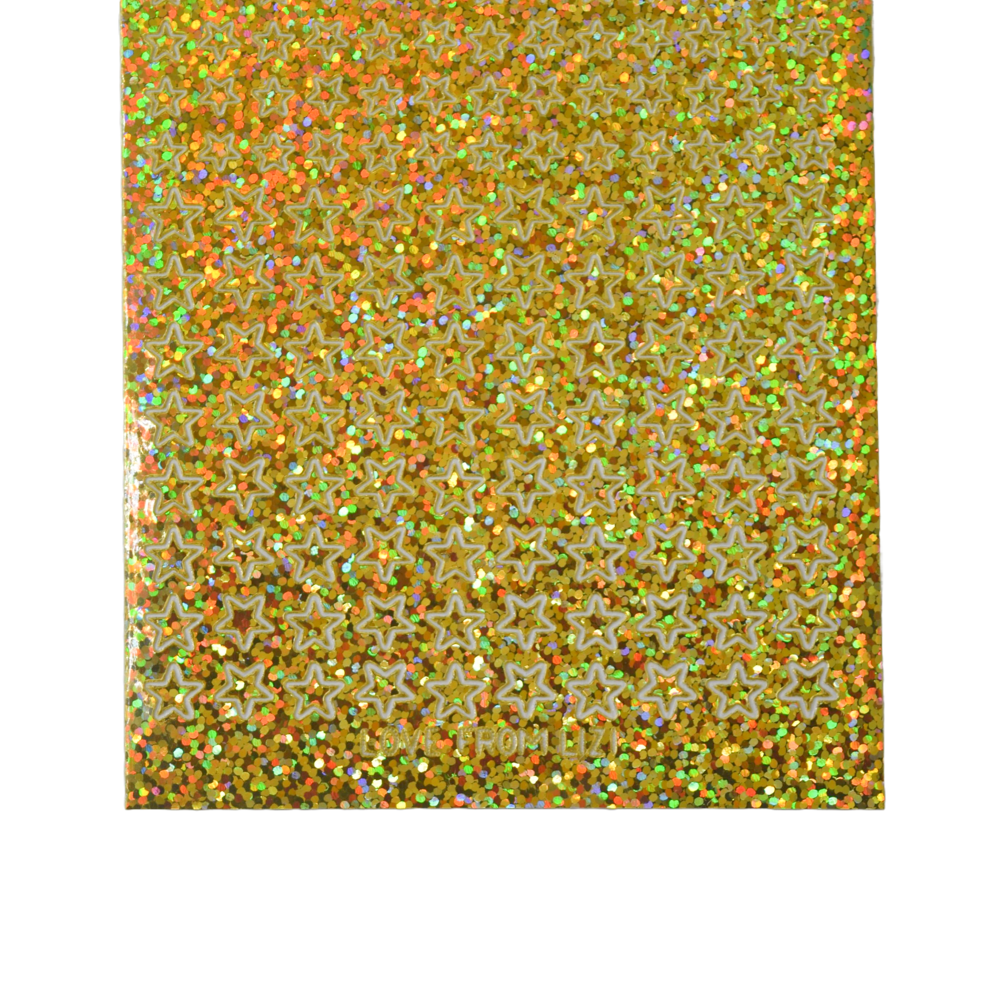 Mini Stars Gold Holographic Peel-Off Stickers